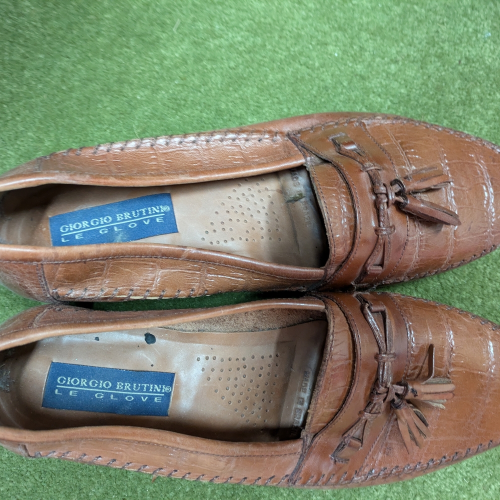 Giorgio Brutini Tan Leather Slip-Ons